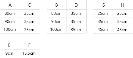 Shower tray Size Chart