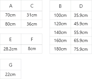 Shower tray Size Chart